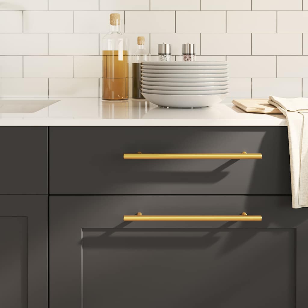 Cabinet Handles 5 pcs Gold 224 mm Stainless Steel - Design Hut