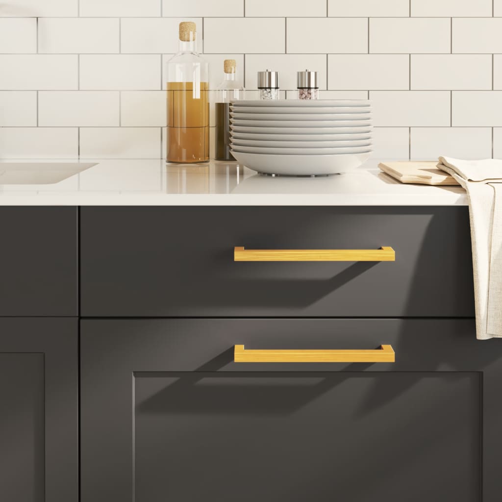 Cabinet Handles 5 Pcs Gold 192mm Stainless Steel - Direct Imports