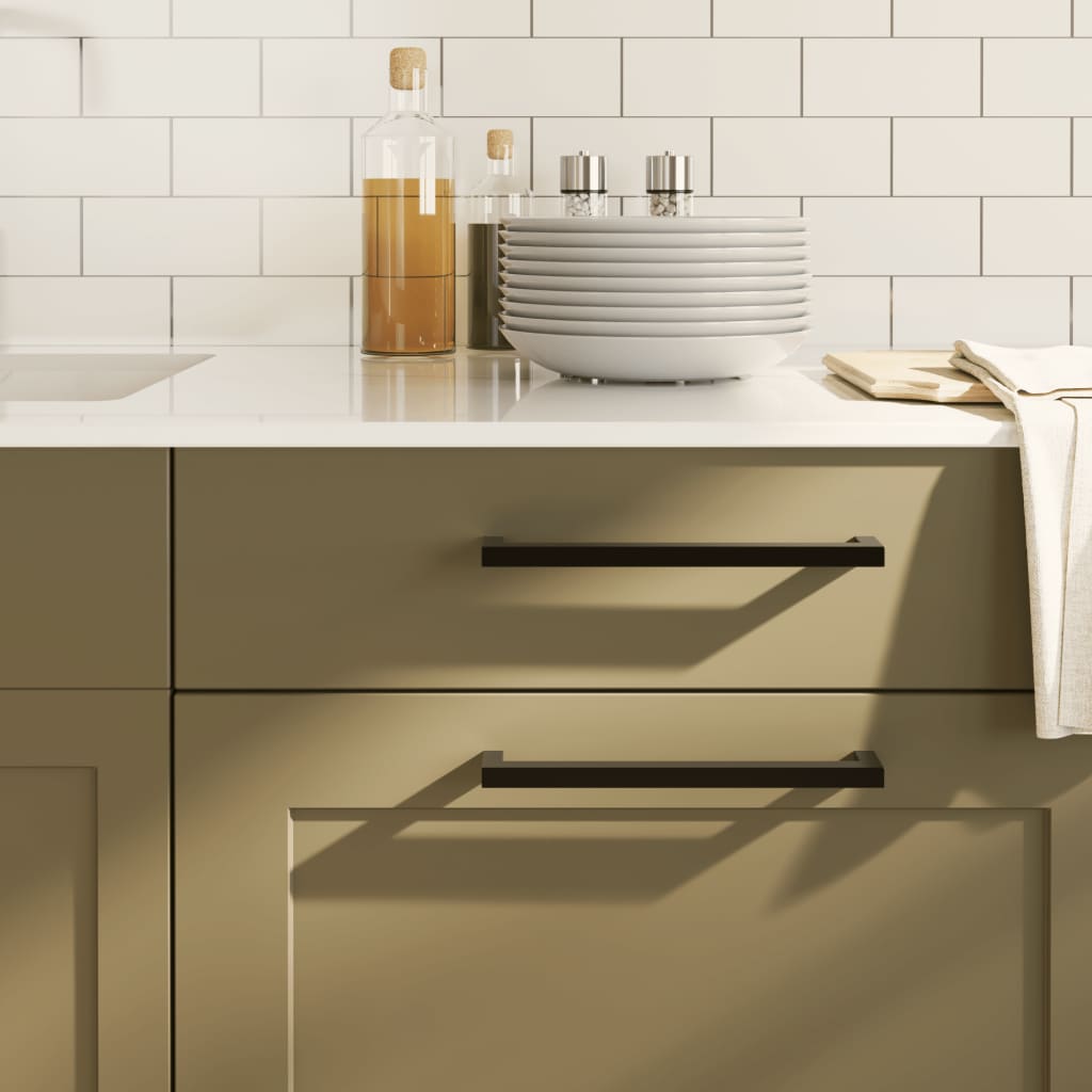 Cabinet Handles 5 Pcs Black 224mm Stainless Steel - Style and Chic