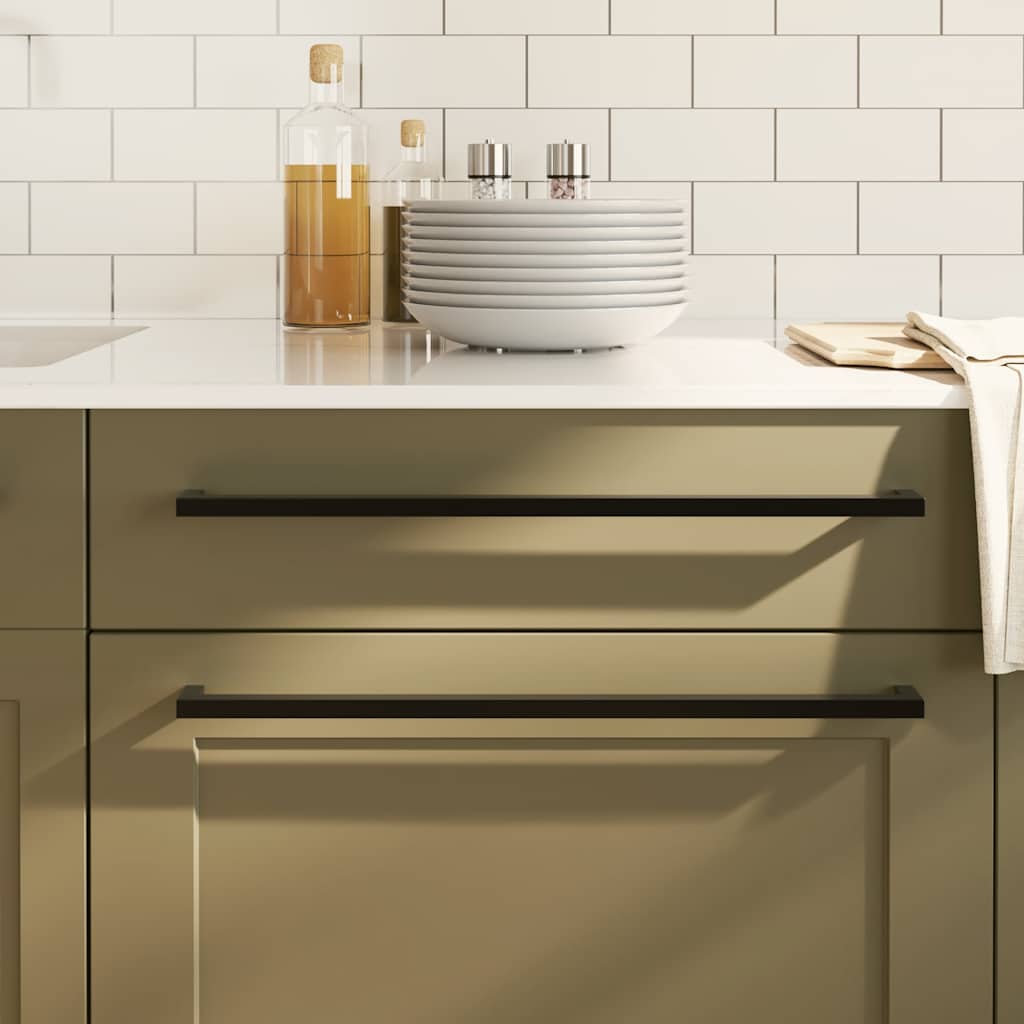 Cabinet Handles 5 pcs Black 480 mm Stainless Steel - Design Hut