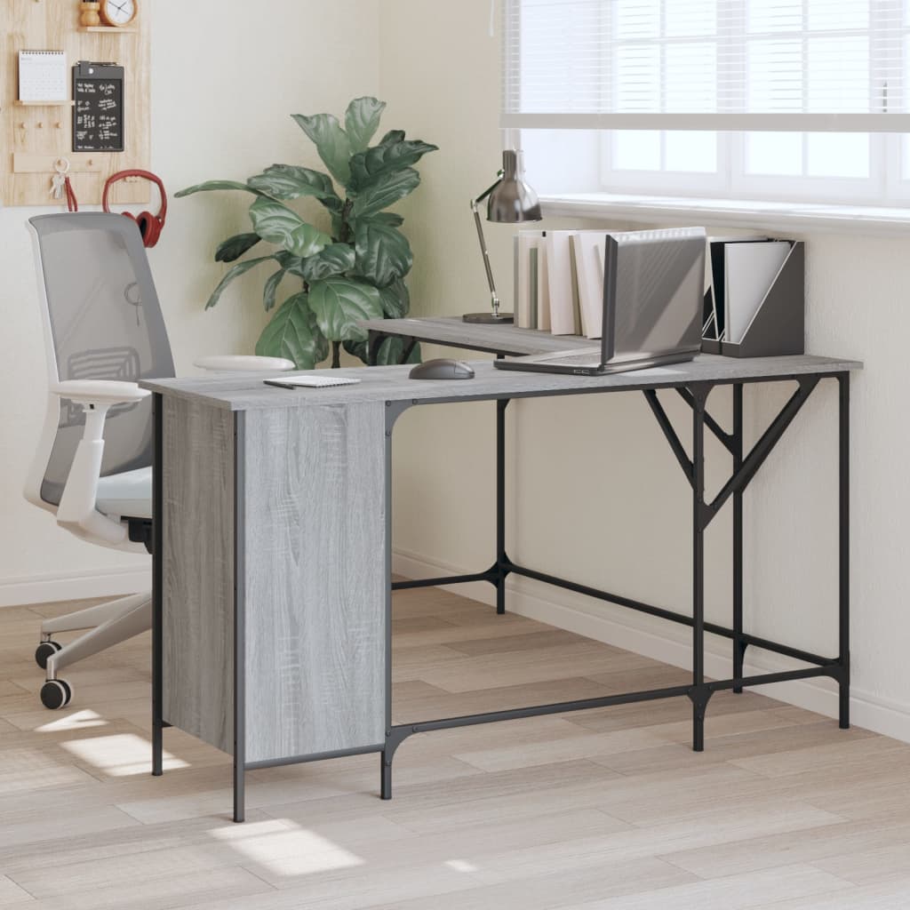 Desk Grey Sonoma 141x141x75 cm Engineered Wood - Tyrell & Tyrell