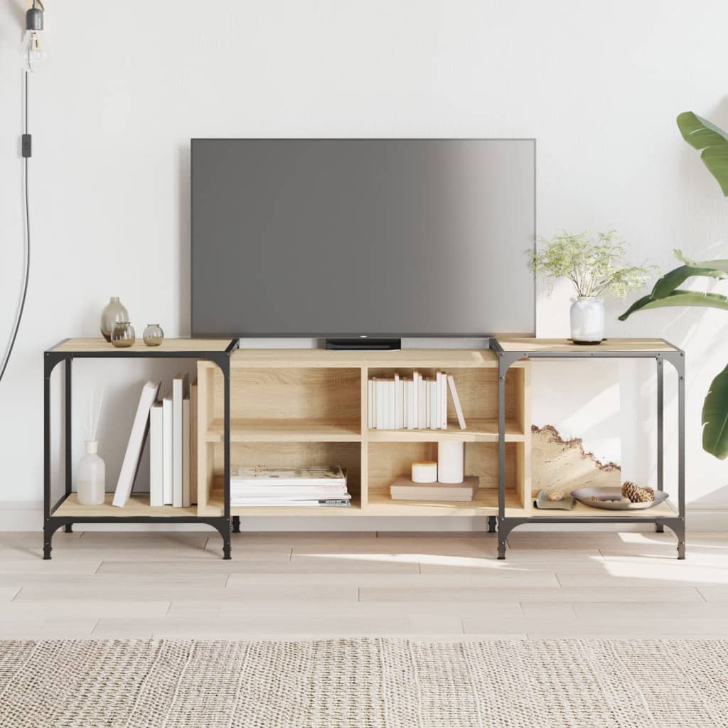 TV Cabinet Sonoma Oak 153x37x50 cm Engineered Wood - Merlin Deals