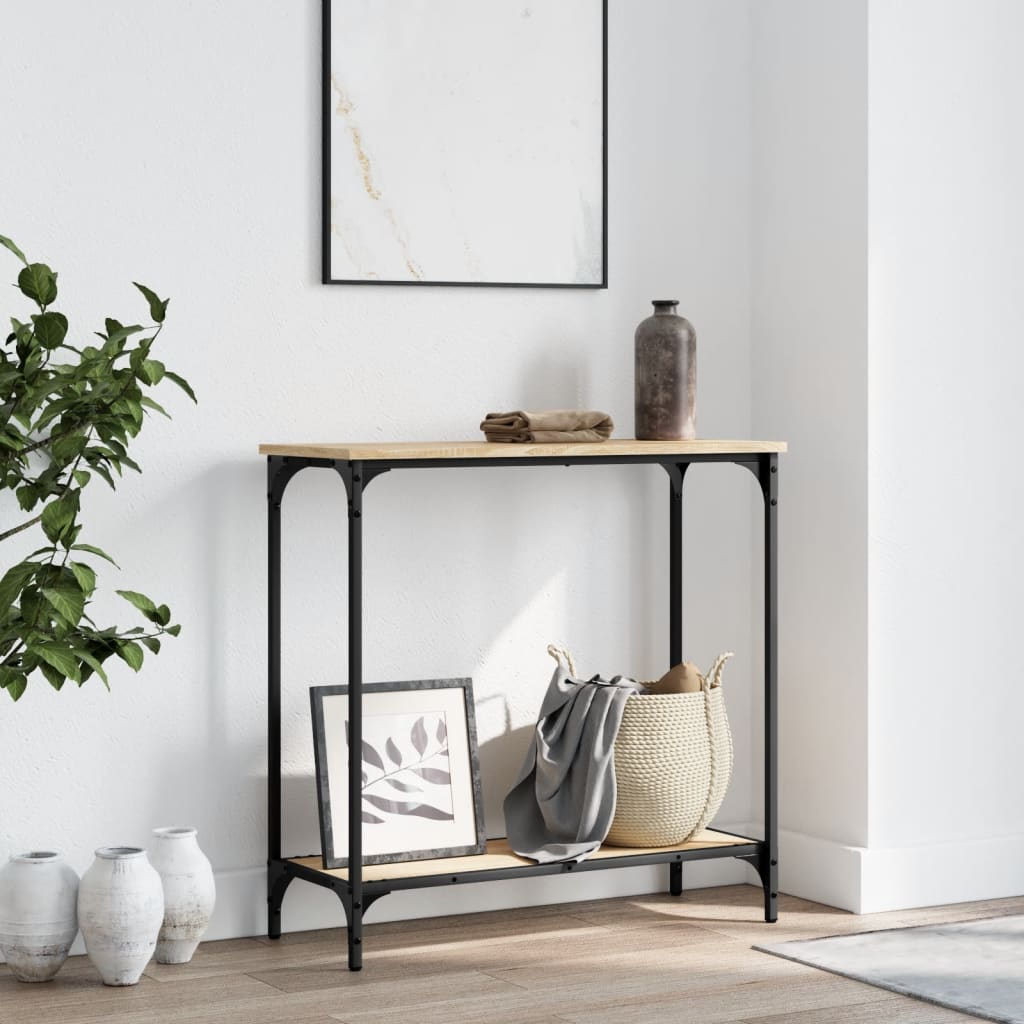 Console Table Sonoma Oak 75x30.5x75 cm Engineered Wood - Direct Imports