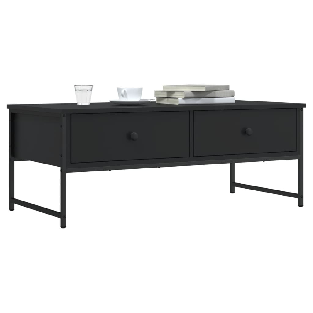 Coffee Table Black 101x49x39.5 cm Engineered Wood - Casper Homes