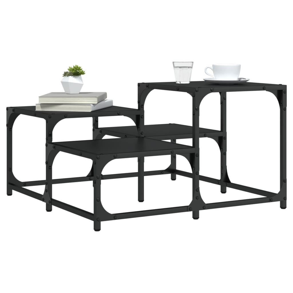 Coffee Table Black 68x68x40 cm Engineered Wood - The Home Maker