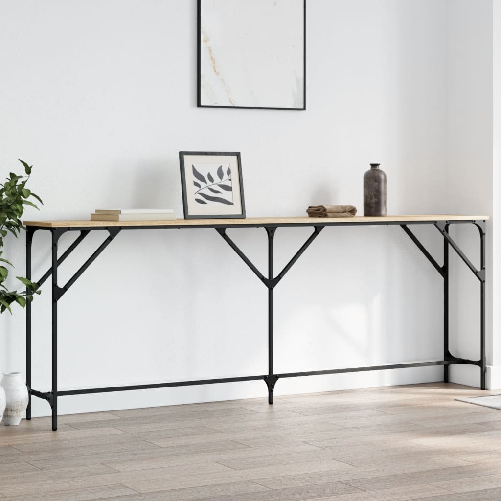 Console Table Sonoma Oak 200x29x75 cm Engineered Wood - Sid & Sam