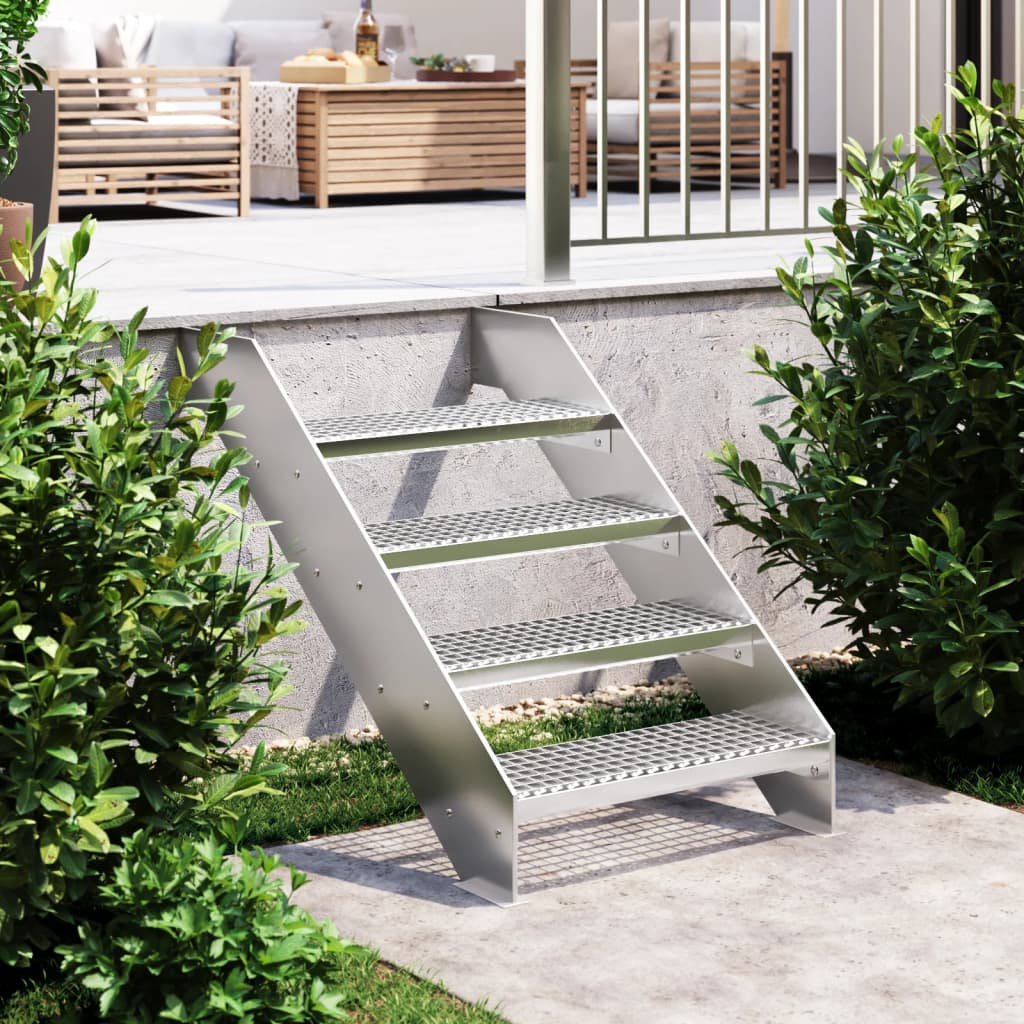Grate Step 60x24x7 cm Galvanised Steel - Style and Chic