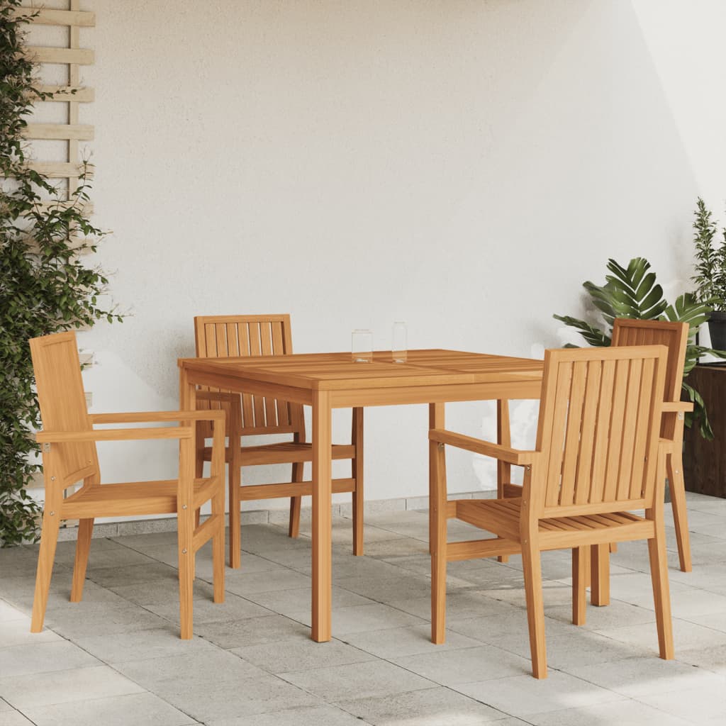 5 Piece Garden Dining Set Solid Wood Teak - Merlin Deals