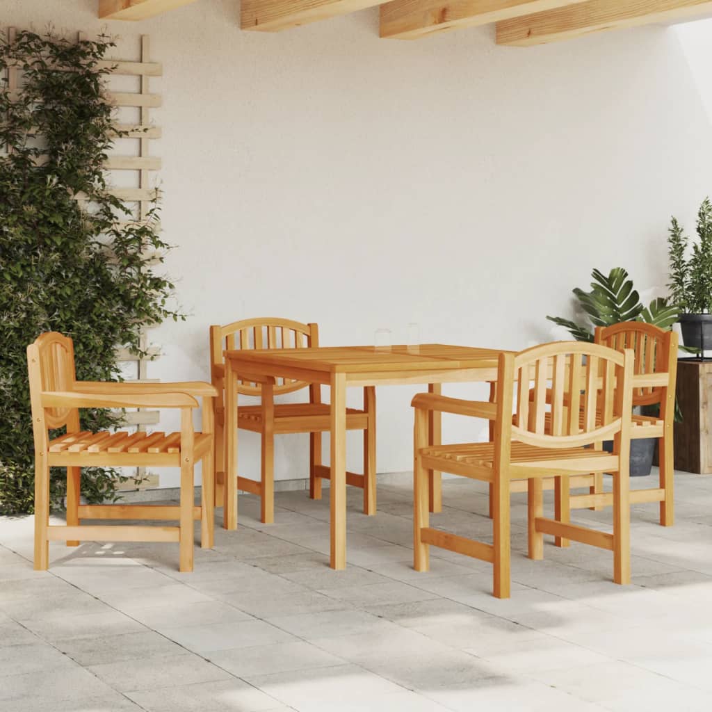 5 Piece Garden Dining Set Solid Wood Teak - The Home Maker