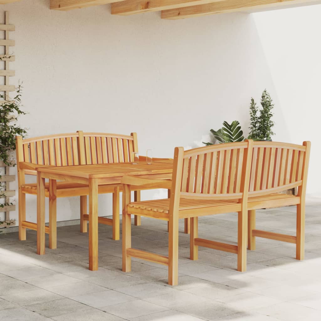 3 Pcs Garden Dining Set Solid Wood Teak - Unbeatable Bargains
