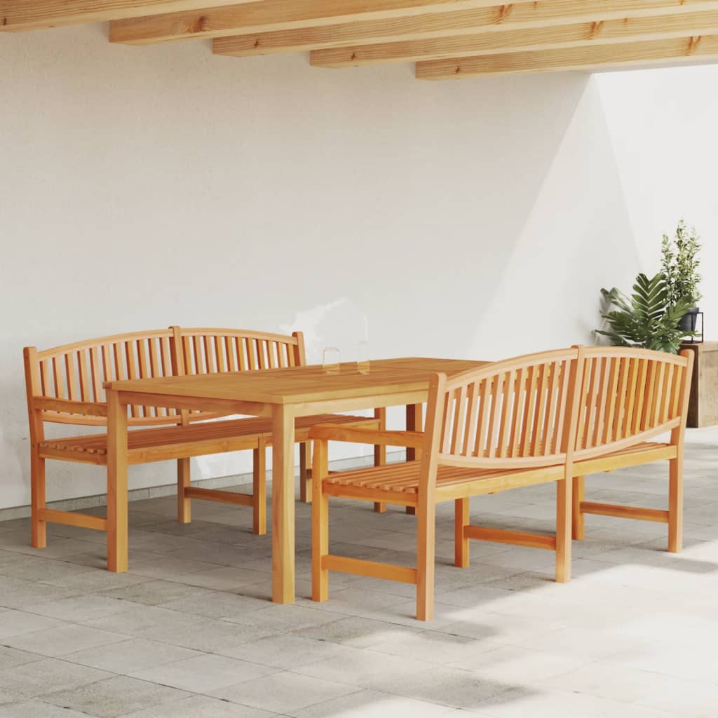 3 Pcs Garden Dining Set Solid Wood Teak - Merkel Designers