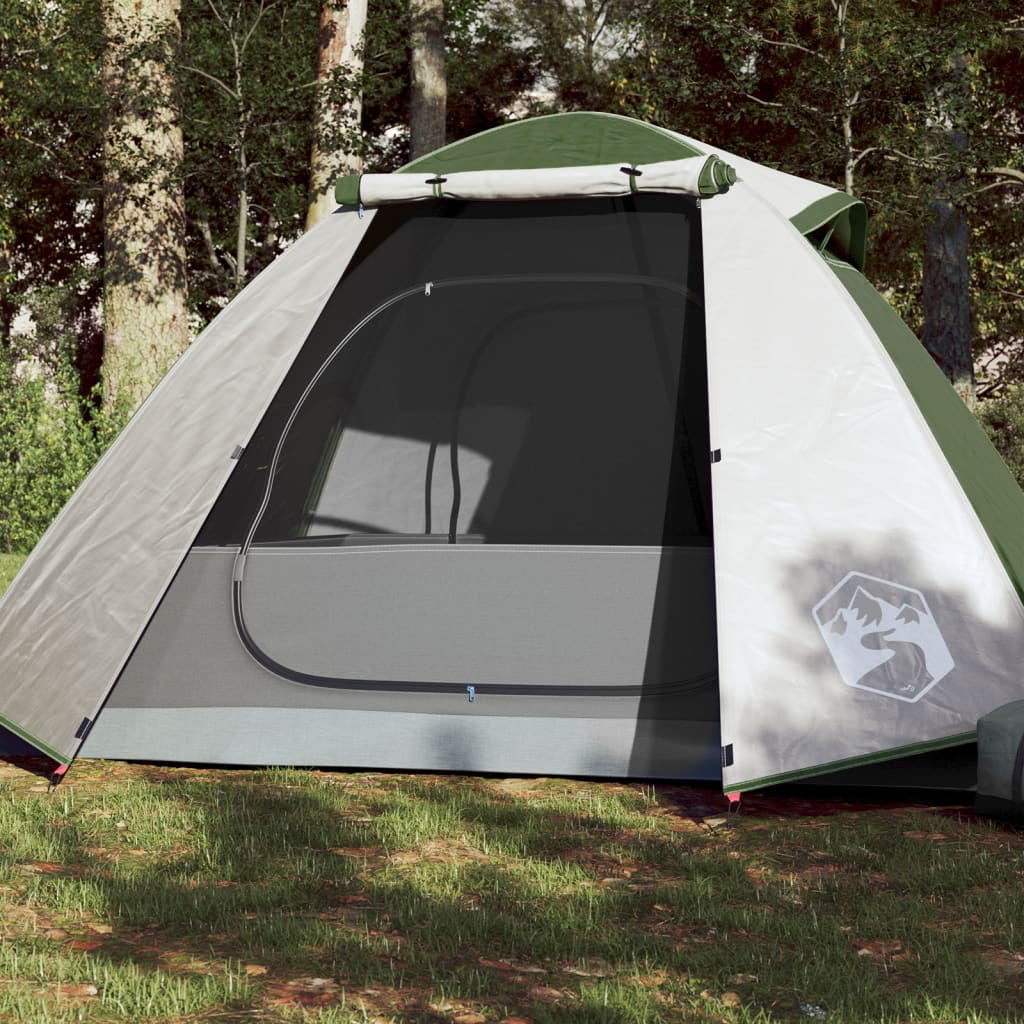 Camping Tent 2 Persons Green 224x248x118 cm 185T Taffeta - Merlin Deals