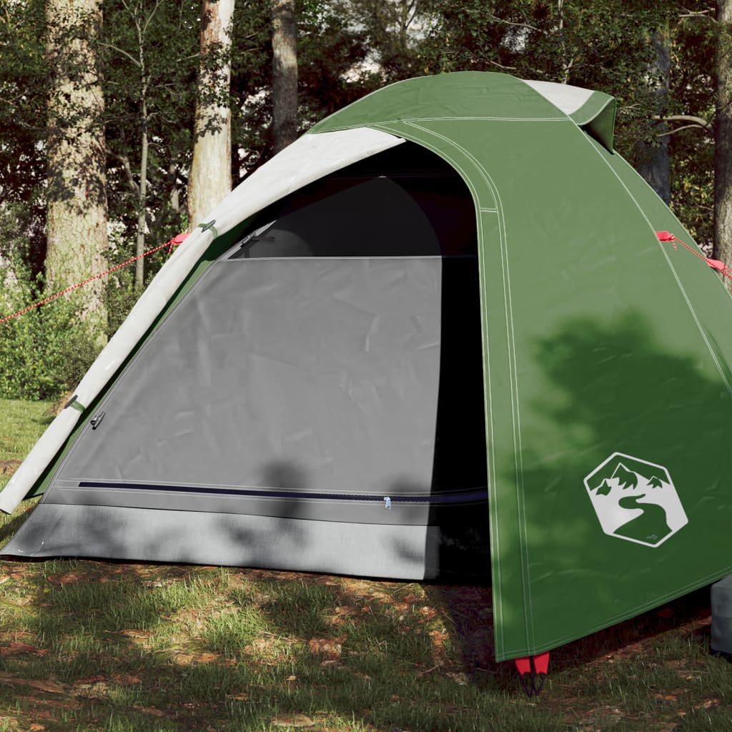 Camping Tent 2 Persons Green 264x210x125 cm 185T Taffeta - Casper Homes