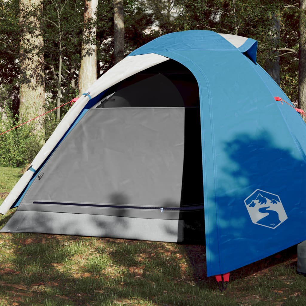 Camping Tent 2 Persons Blue 264x210x125 cm 185T Taffeta - Direct Imports