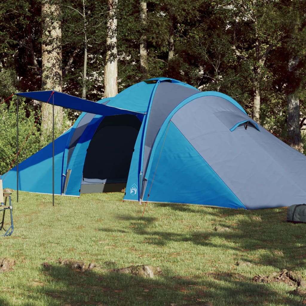 Camping Tent 6 Persons Blue 576x238x193 cm 185T Taffeta - Style and Chic