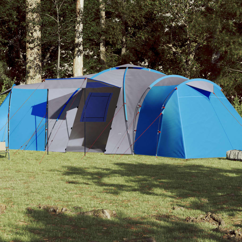 Camping Tent 12 Persons Blue 840x720x200 cm 185T Taffeta - All Things Good