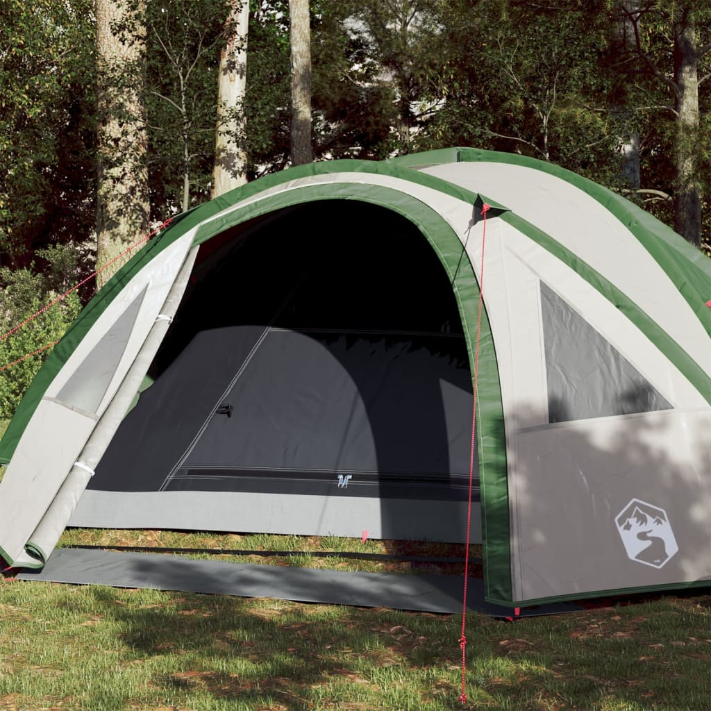 Camping Tent 4 Persons Green 300x250x132 cm 185T Taffeta - Merlin Deals