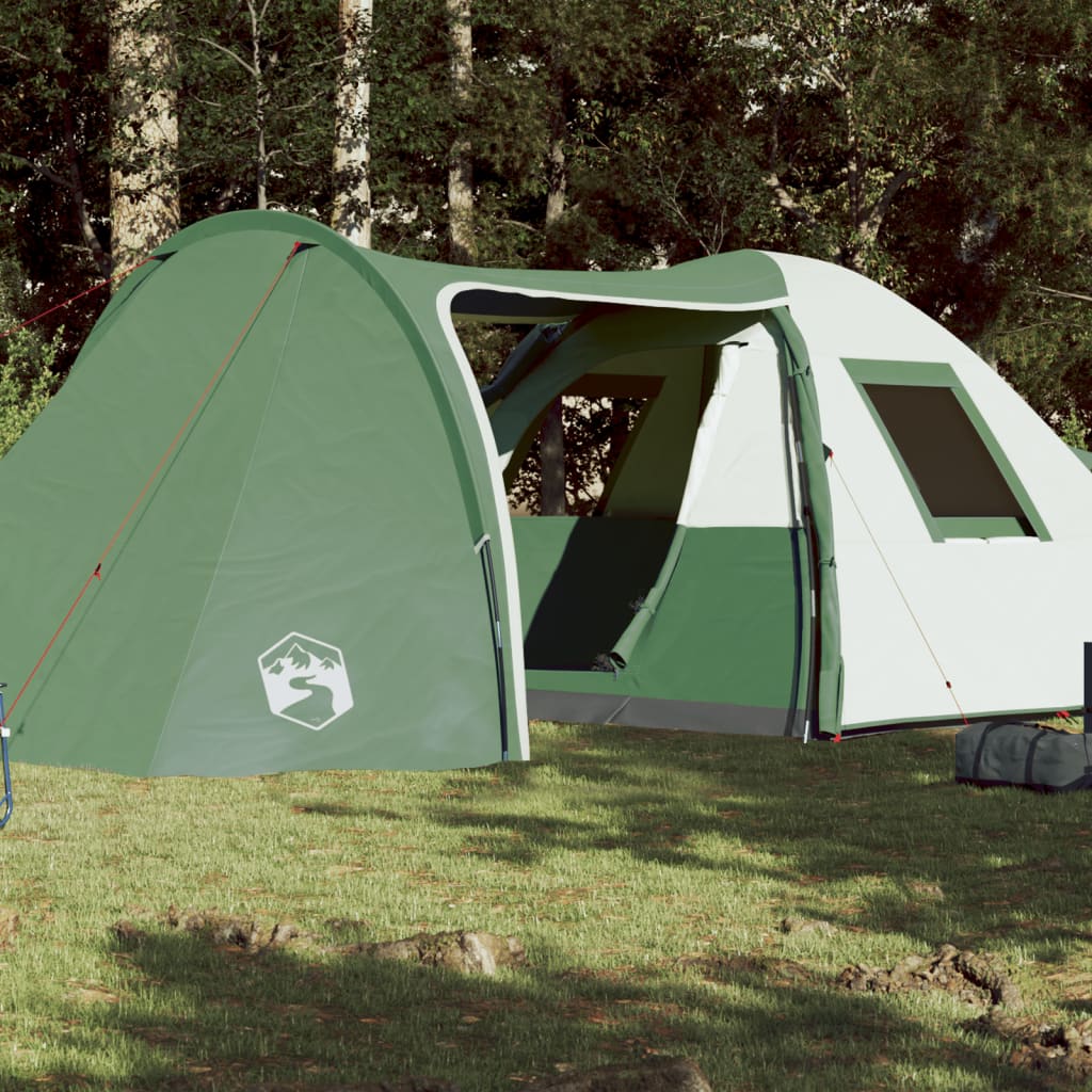Camping Tent 6 Persons Green 466x342x200 cm 185T Taffeta - All Things Good