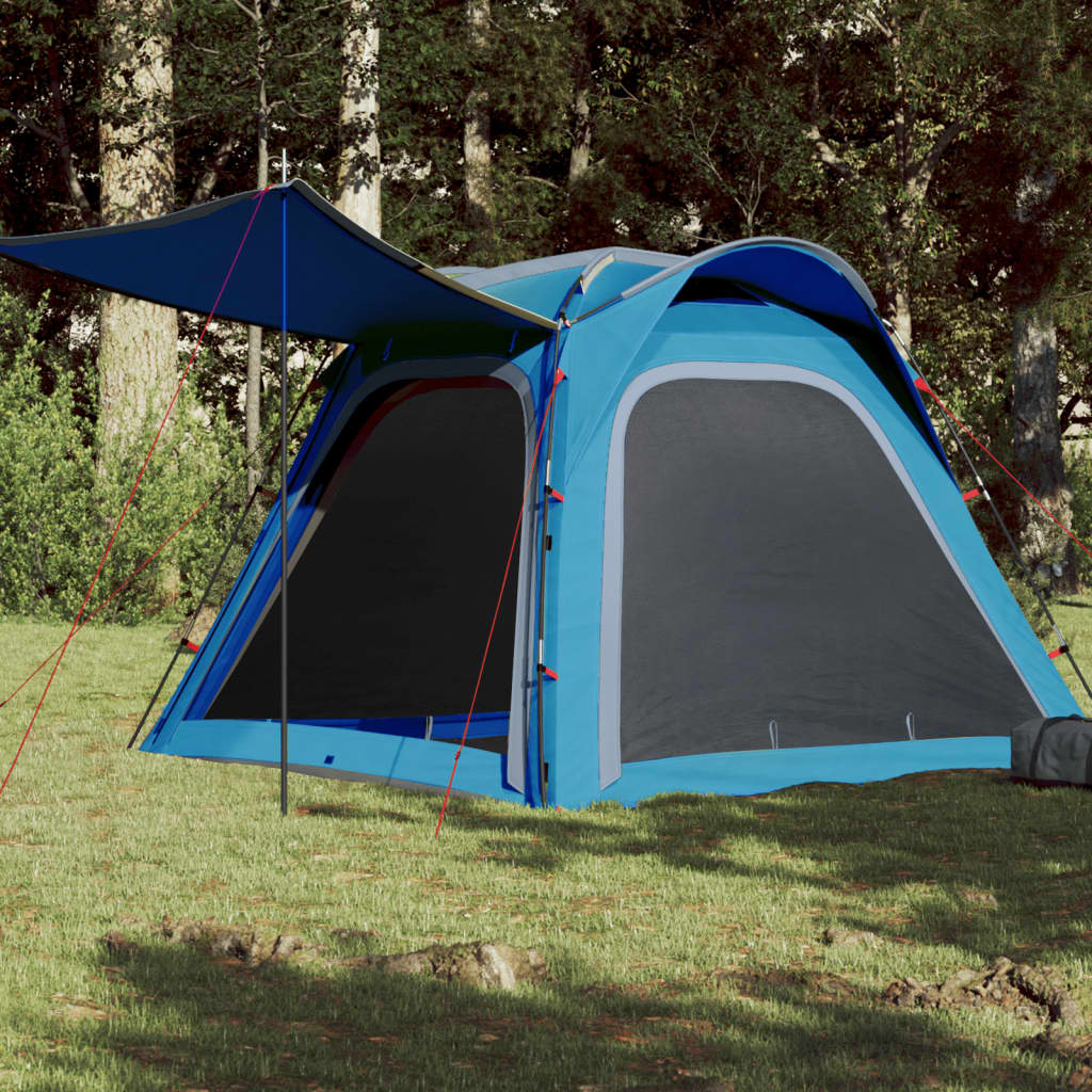 Camping Tent 4 Persons Blue 240x221x160 cm 185T Taffeta - The Home Maker
