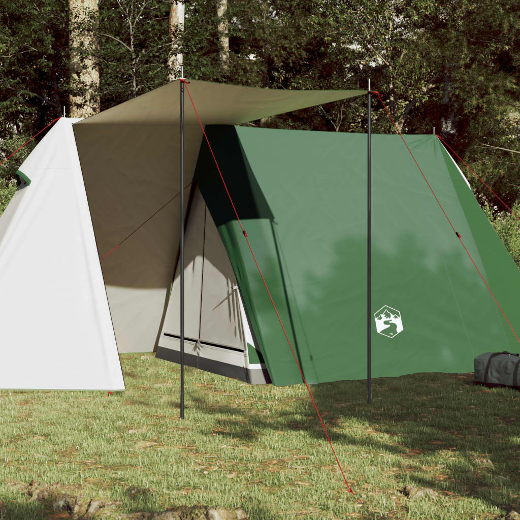 Camping Tent 3 Persons Green 465x220x170 cm 185T Taffeta - Style and Chic