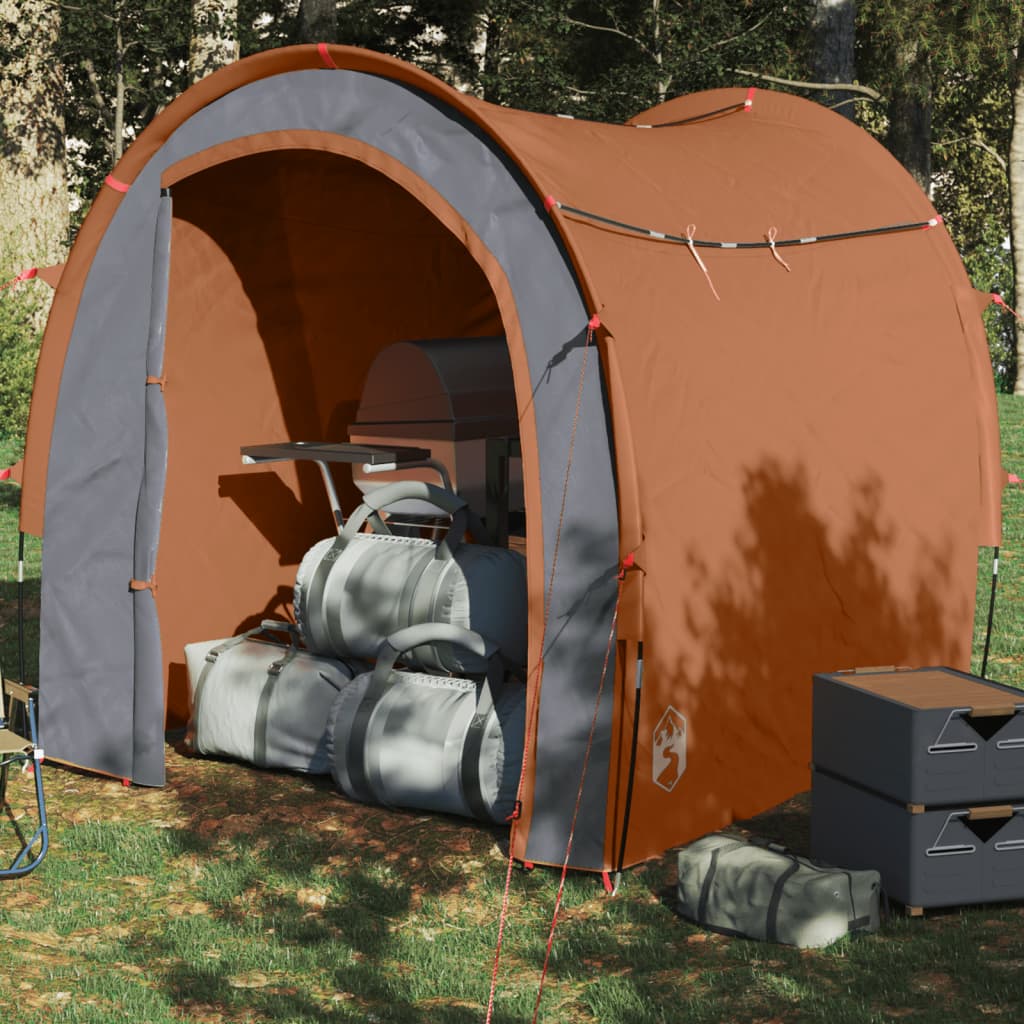 Storage Tent Grey and Orange 204x183x178 cm 185T Taffeta - All Things Good