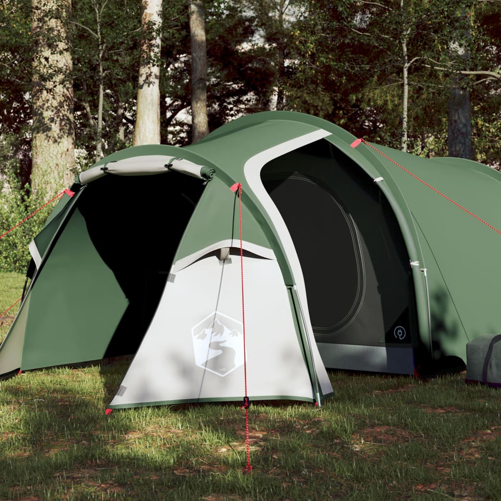 Camping Tent 4 Persons Green 360x140x105 cm 185T Taffeta - Casper Homes