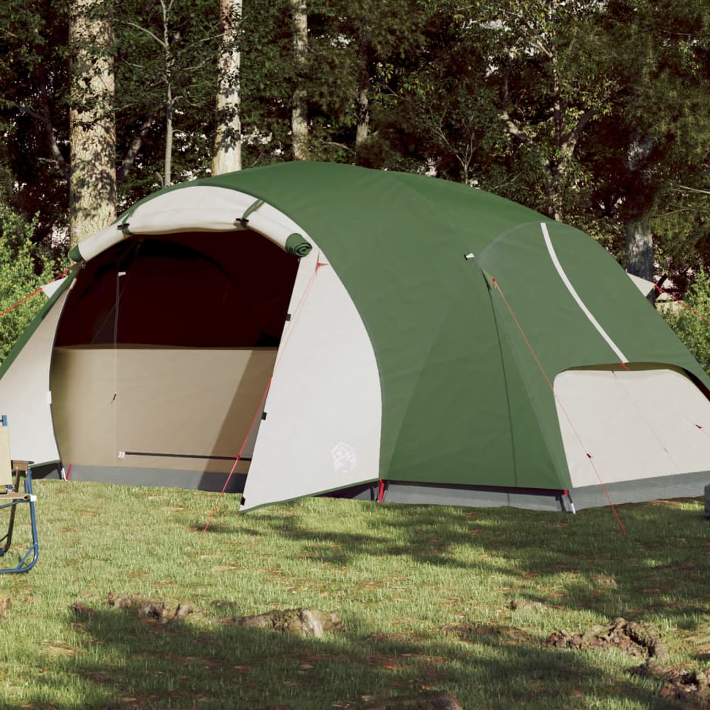 Camping Tent 8 Persons Green 360x430x195 cm 190T Taffeta - Style and Chic