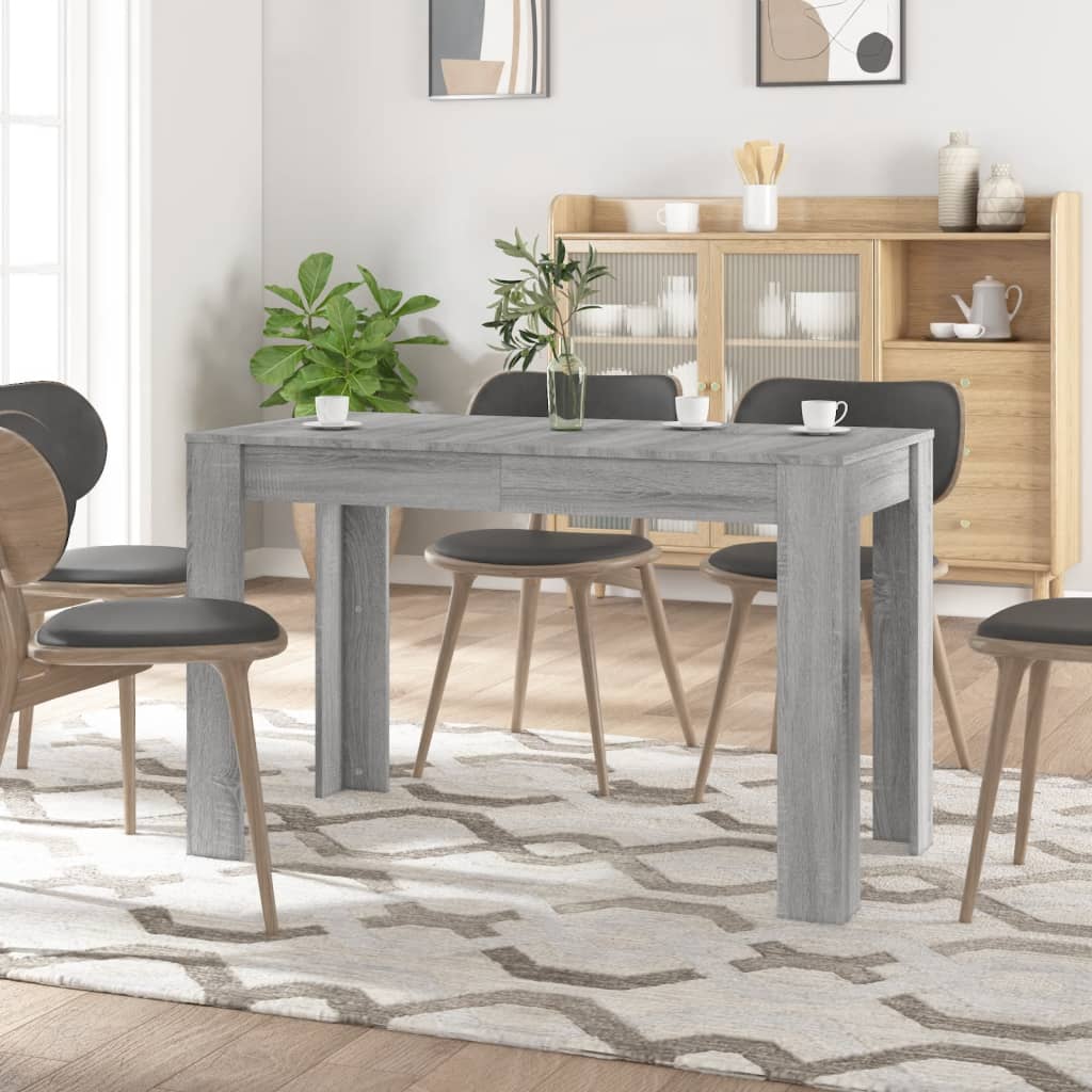 Dining Table Grey Sonoma 120x60x76 cm Engineered Wood - Sid & Sam