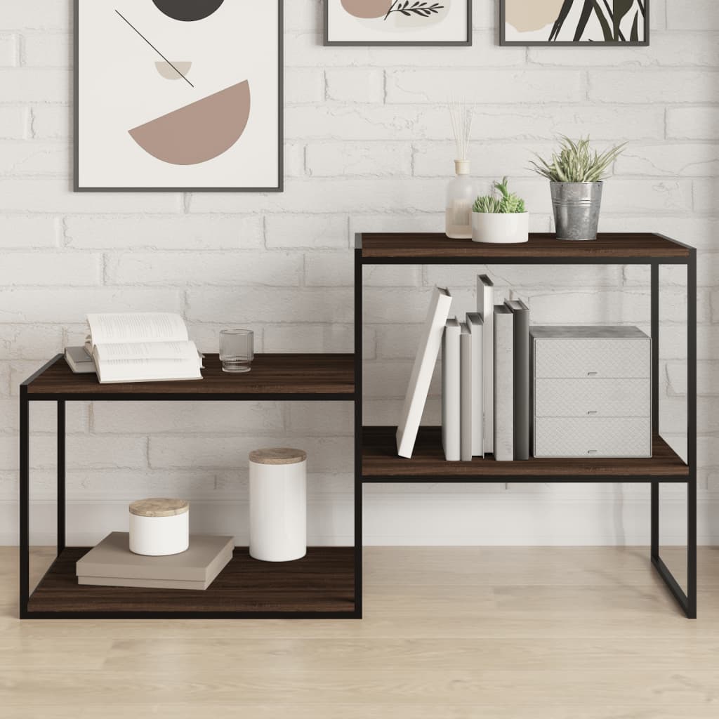 Wall Shelves 4 pcs Brown Oak 60x40x1.5 cm Engineered Wood - All Things Good