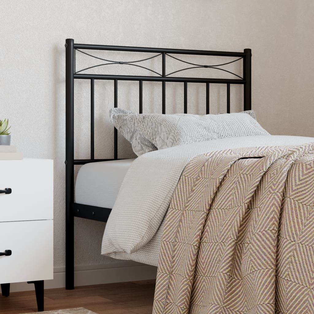 Metal Headboard Black 75cm - Direct Imports