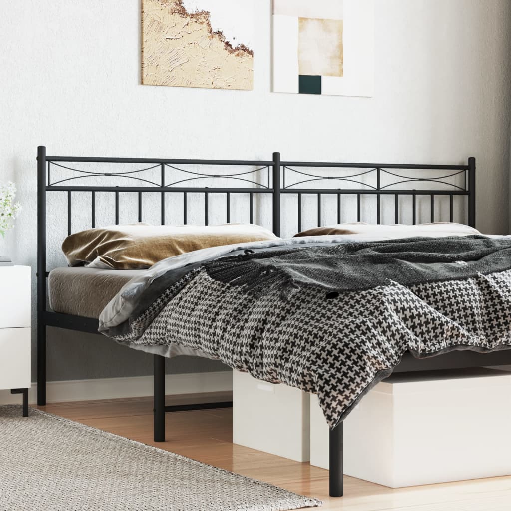 Metal Headboard Black 180cm - Sid & Sam