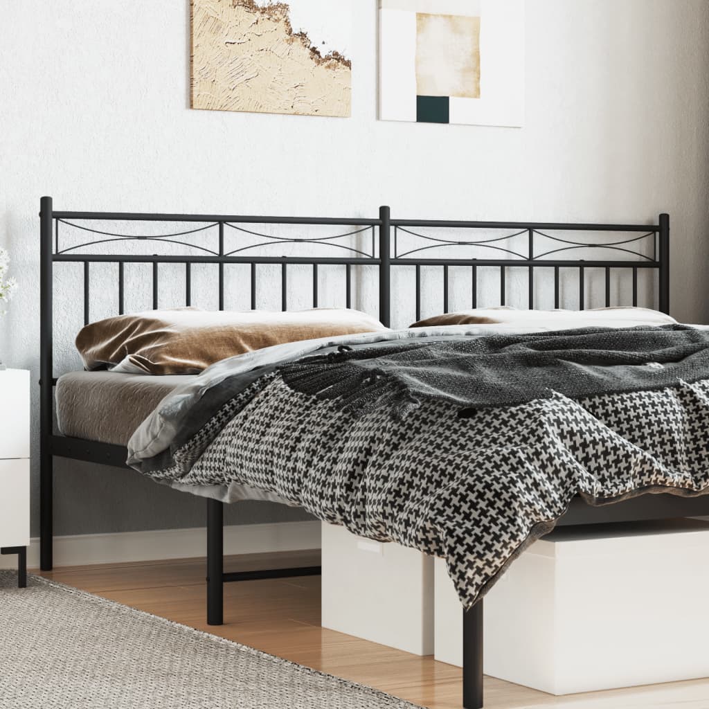 Metal Headboard Black 193cm - Discount Dealers
