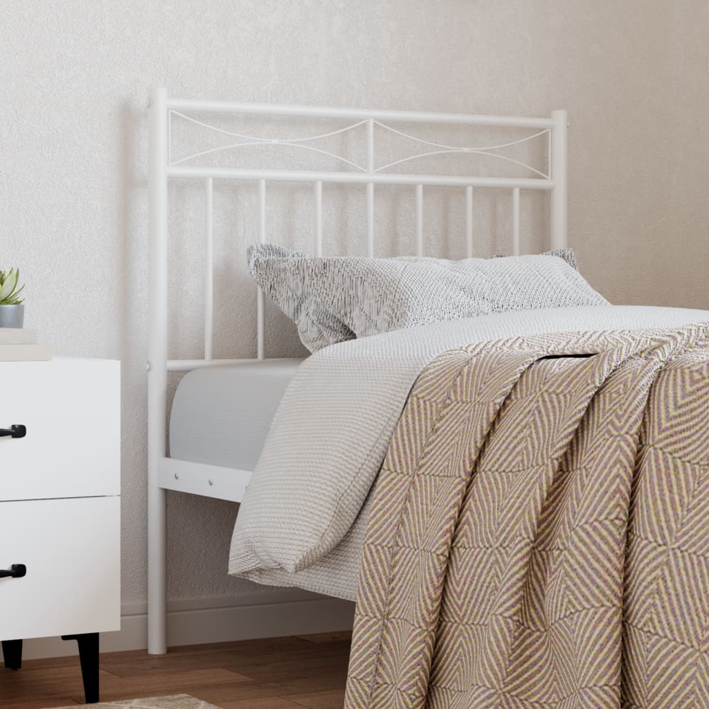 Metal Headboard White 75cm - Brittle & Co