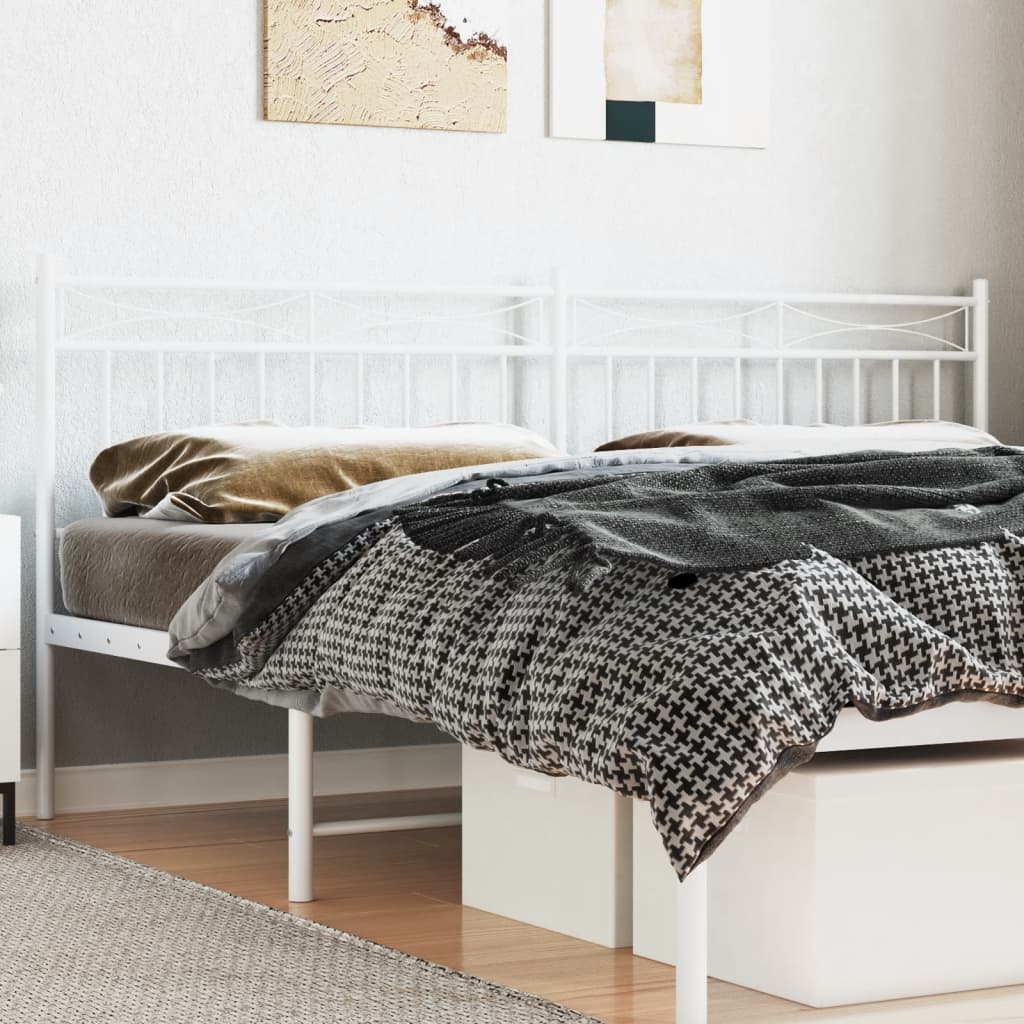 Metal Headboard White 200cm - Sid & Sam