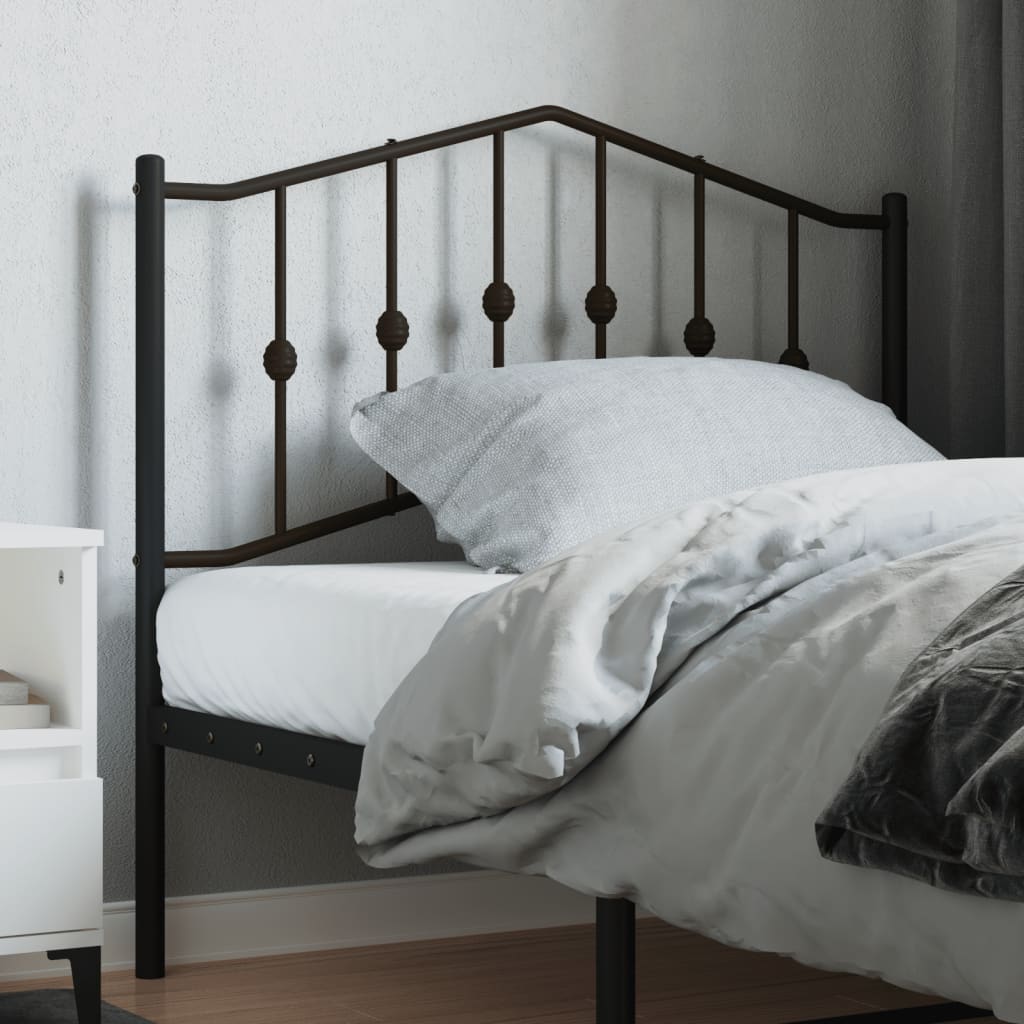 Metal Headboard Black 100cm - Direct Imports