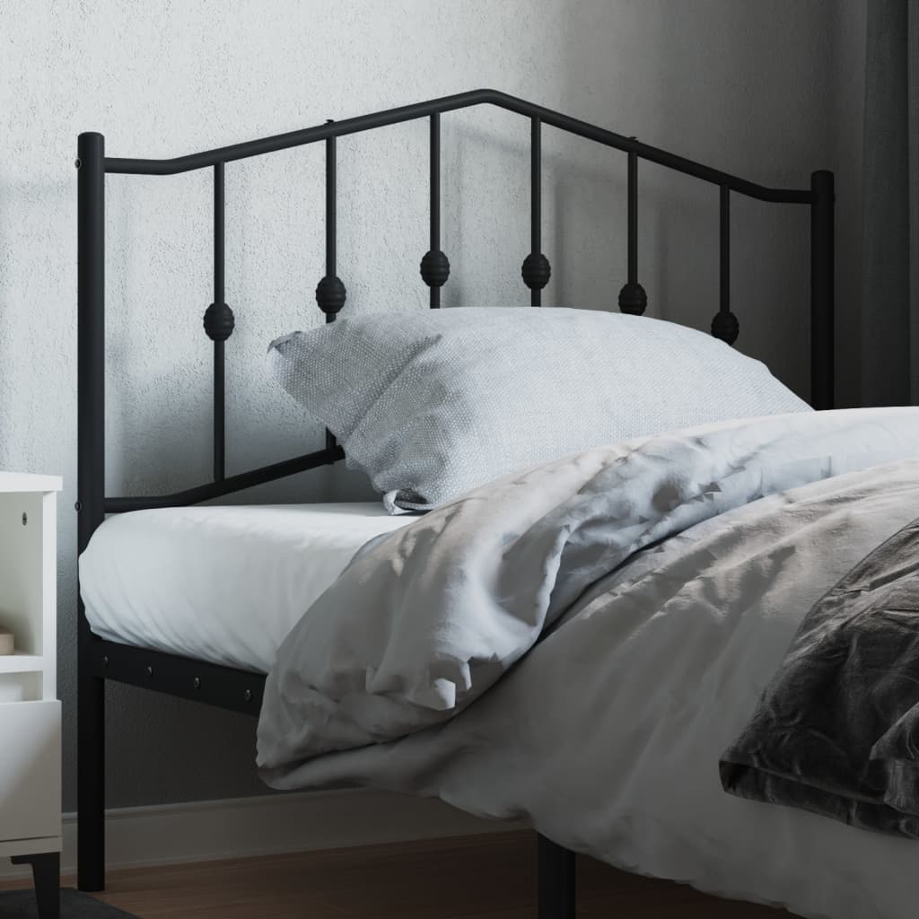 Metal Headboard Black 107cm - Discount Dealers