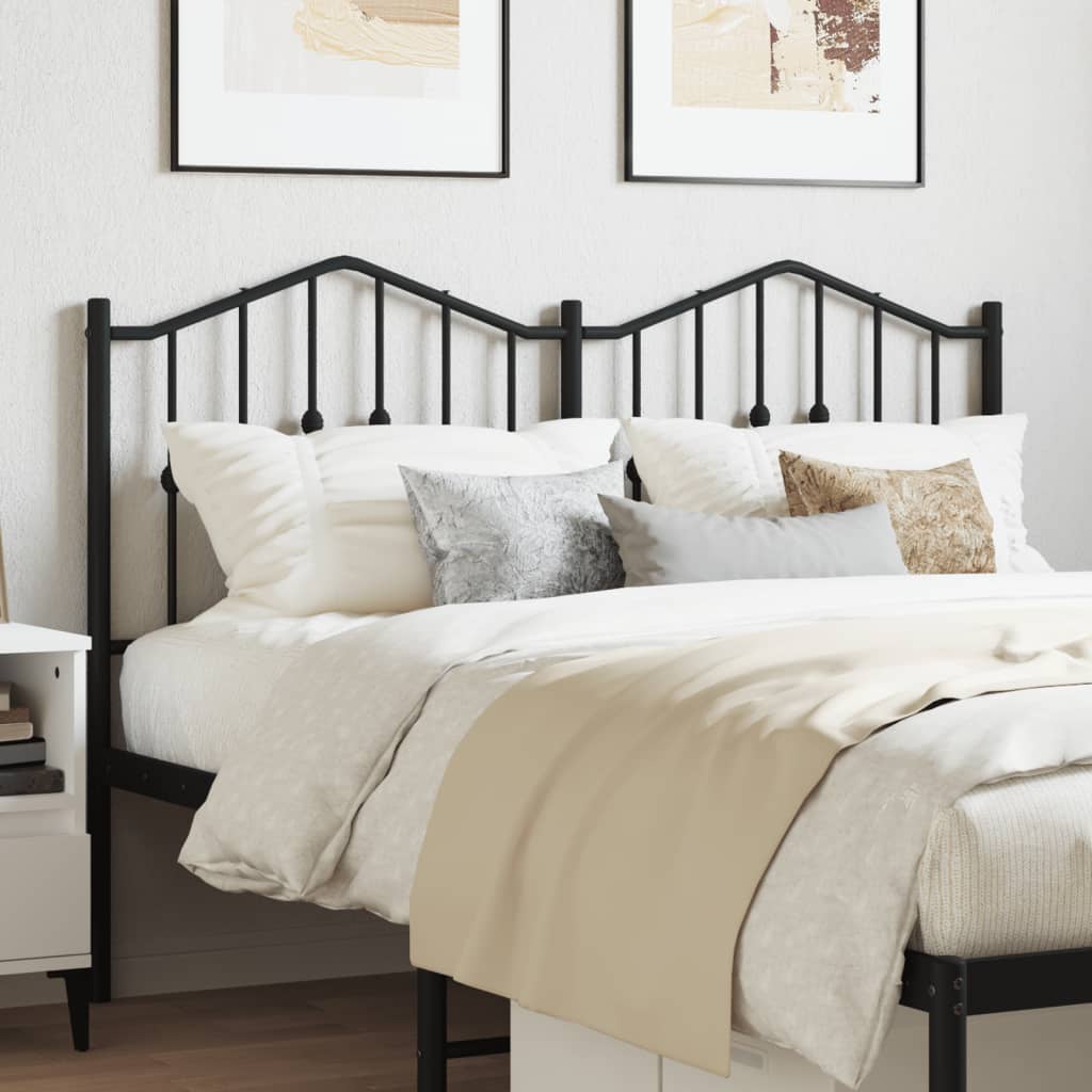 Metal Headboard Black 150cm - Merlin Deals