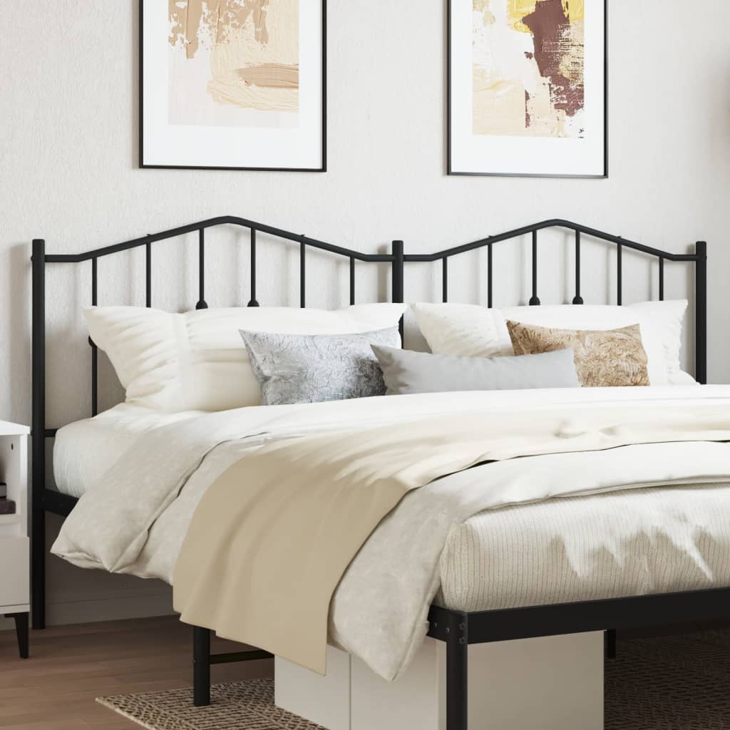 Metal Headboard Black 180cm - Discount Dealers