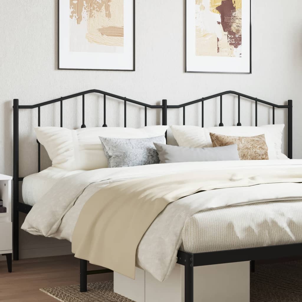 Metal Headboard Black 200cm - Discount Dealers