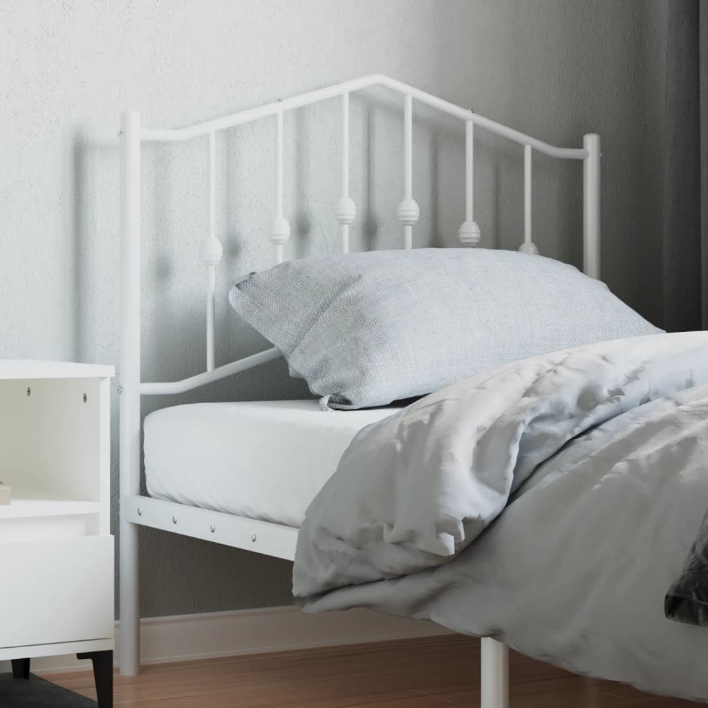 Metal Headboard White 90cm - Millennium Furniture