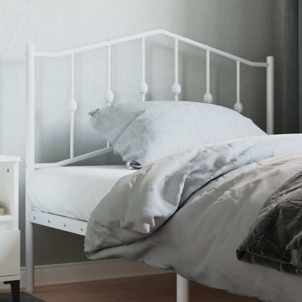 Metal Headboard White 107cm - Sid & Sam