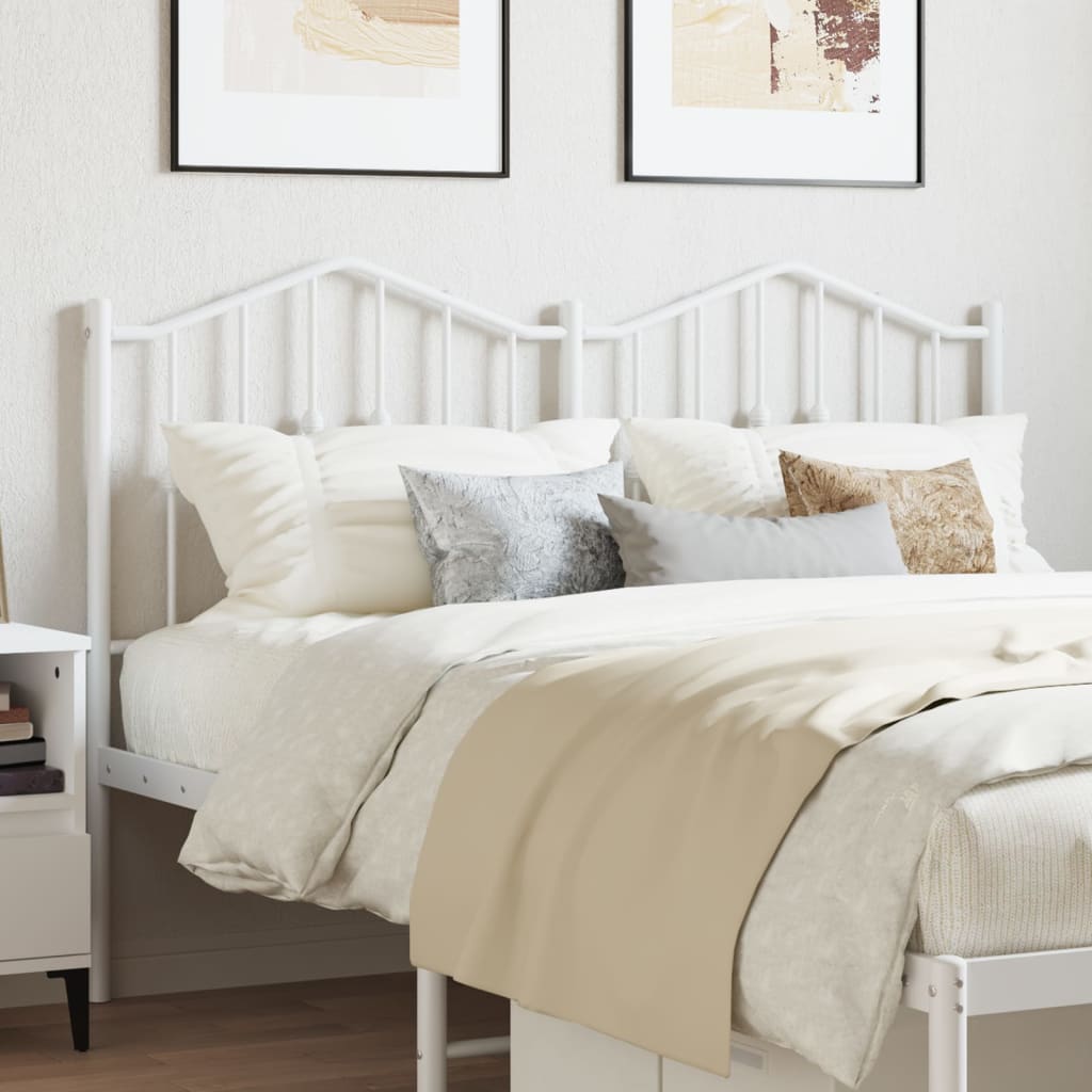 Metal Headboard White 150cm - Direct Imports