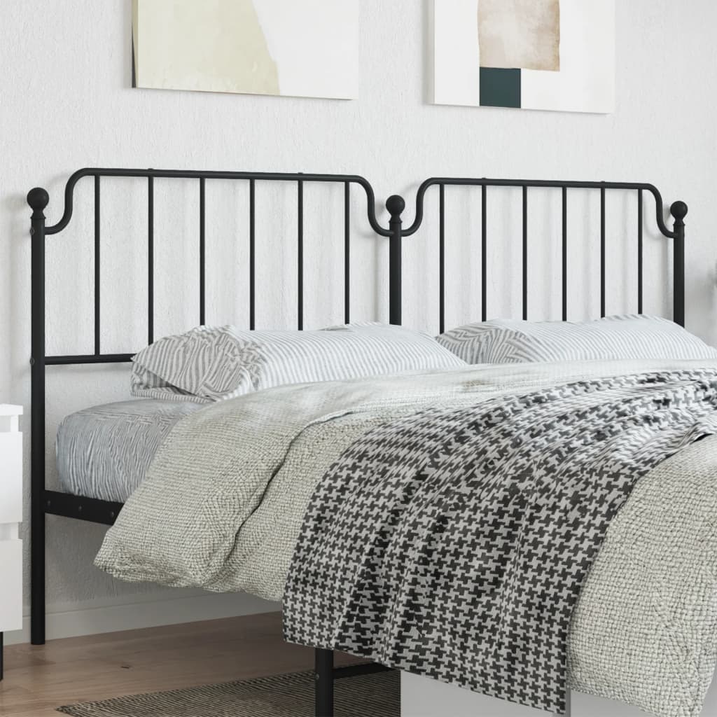 Metal Headboard Black 193cm - Sid & Sam
