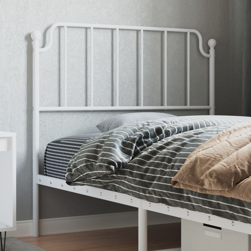 Metal Headboard White 100cm - Brittle & Co