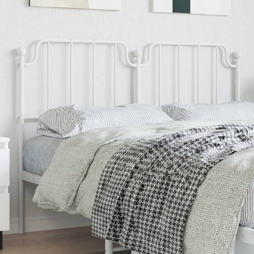 Metal Headboard White 150cm - Merkel Designers