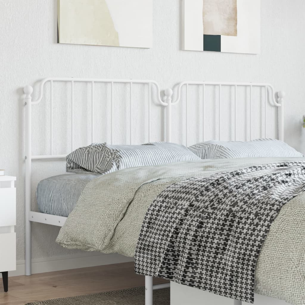 Metal Headboard White 180cm - Sid & Sam
