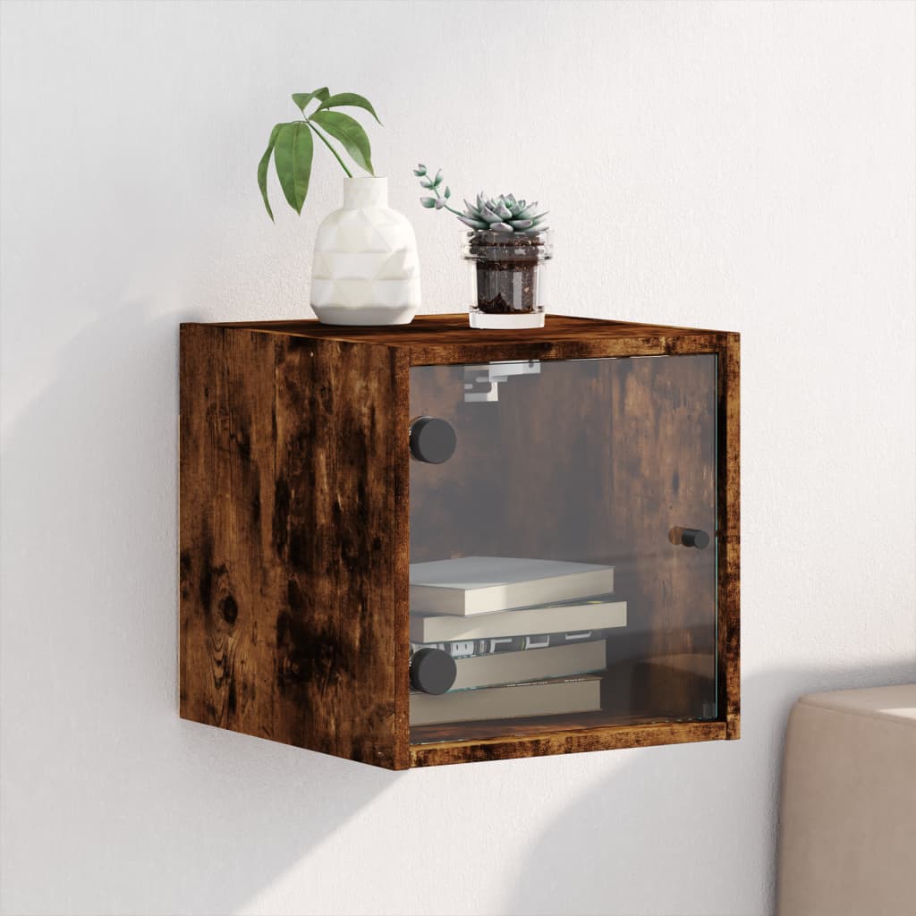 Bedside Table - MARION Nightstand Smoked Oak 35cm - Brittle & Co