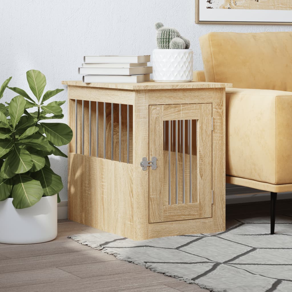 Dog Crate Furniture Sonoma Oak 45x62x59 cm Engineered Wood - Merkel Designers