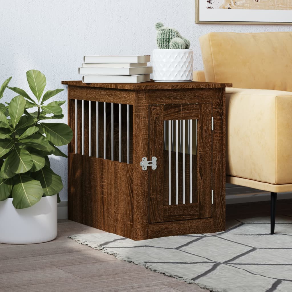 Dog Crate Furniture Brown Oak 45x62x59 cm Engineered Wood - R and M Furniture