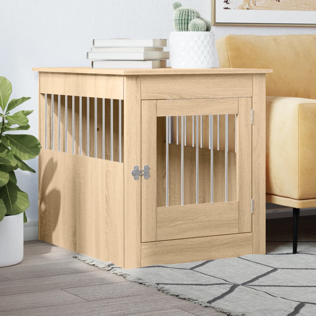 Dog Crate Furniture Sonoma Oak 64.5x80x71 cm Engineered Wood - Merkel Designers